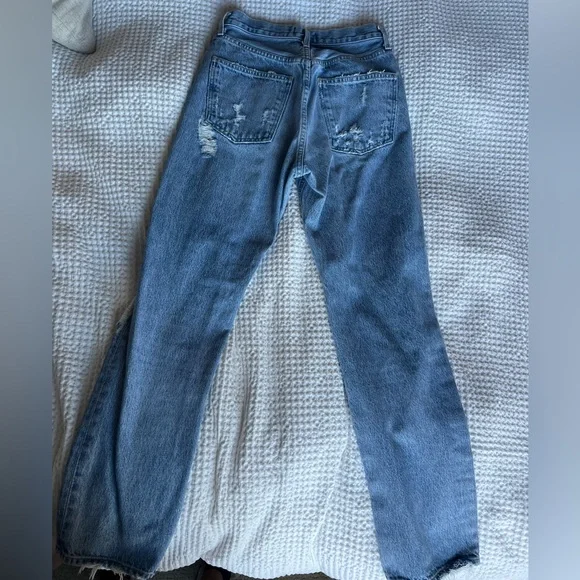Agolde 90's Mid Rise Loose Fit Jeans in Fall Out - Picture 2 of 7